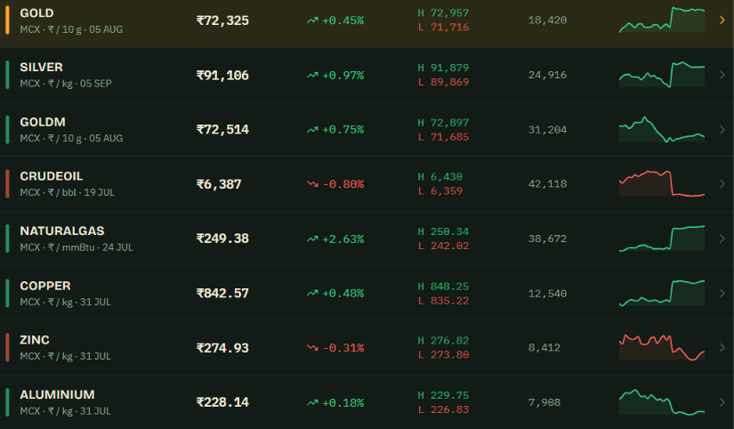 Study of COMMODITY MARKET